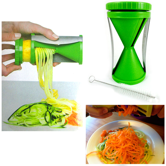 Vegetable Spaghetti Spiralizer Slicer Easy Spiral Zucchini Noodle  Carrot,Perfect Kitchen Tools Carrot Grater With Cleaning Brush (Vegetable