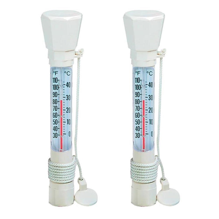 2 Pc Floating Thermometer Combo Water Temperature Swimming Pool Spa Hot Tub Cord