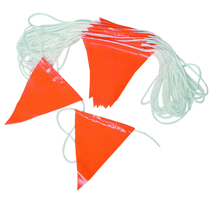 98' Hi Vis Orange Flag Rope Bunting Pennant Safety Garage Sale Sport Advertising