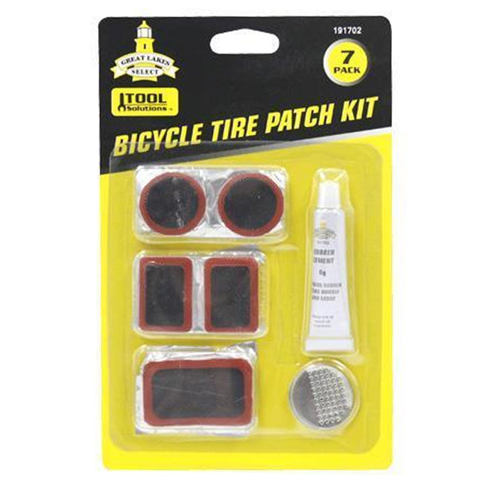 7 Pcs Bicycle Bike Flat Tire Repair Kit Cycling Patch Rubber Glue Set Fix Tool