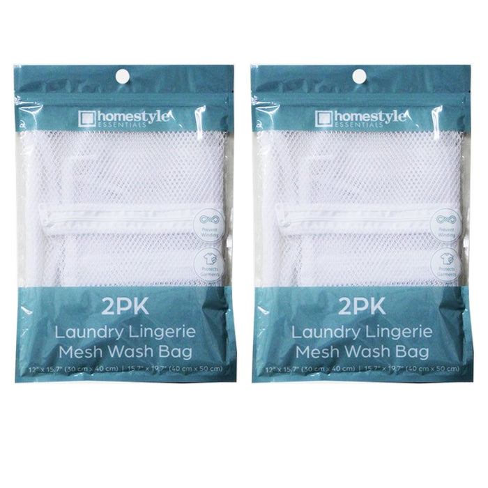 4 Pc Mesh Lingerie Laundry Bag 15" 20" Delicates Panty Hose Bras Underwear Wash