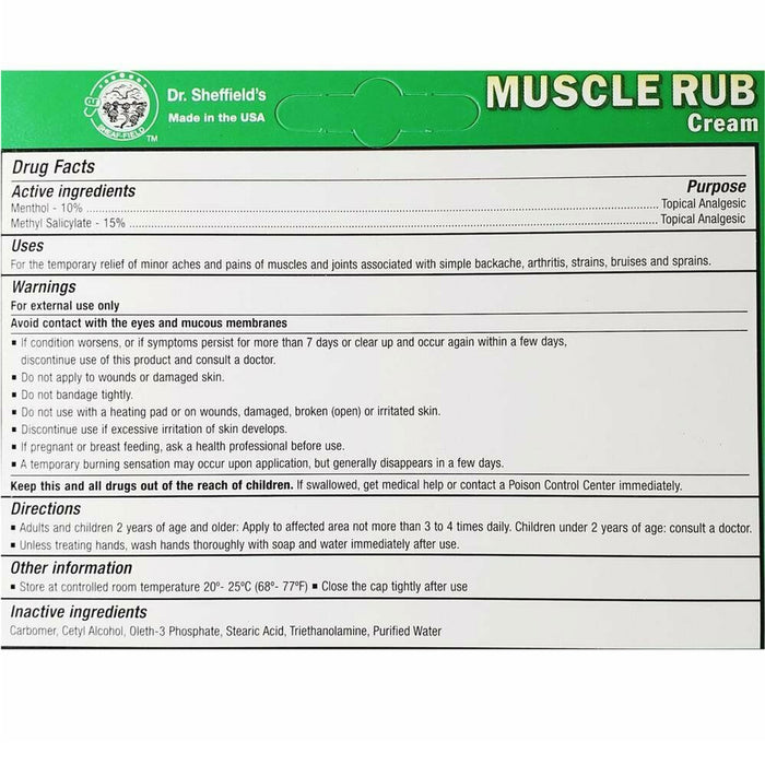 6 X Pain Relief Muscle Rub Cream Headache Sore Workout Menthol Sprain Analgesic