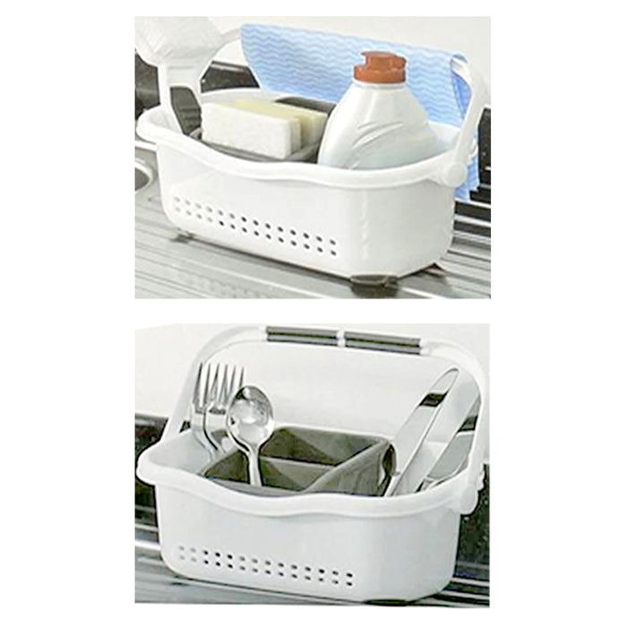 1 Kitchen Sink Caddy Sponge Holder Storage Organizer Soap Drainer Rack Strainer