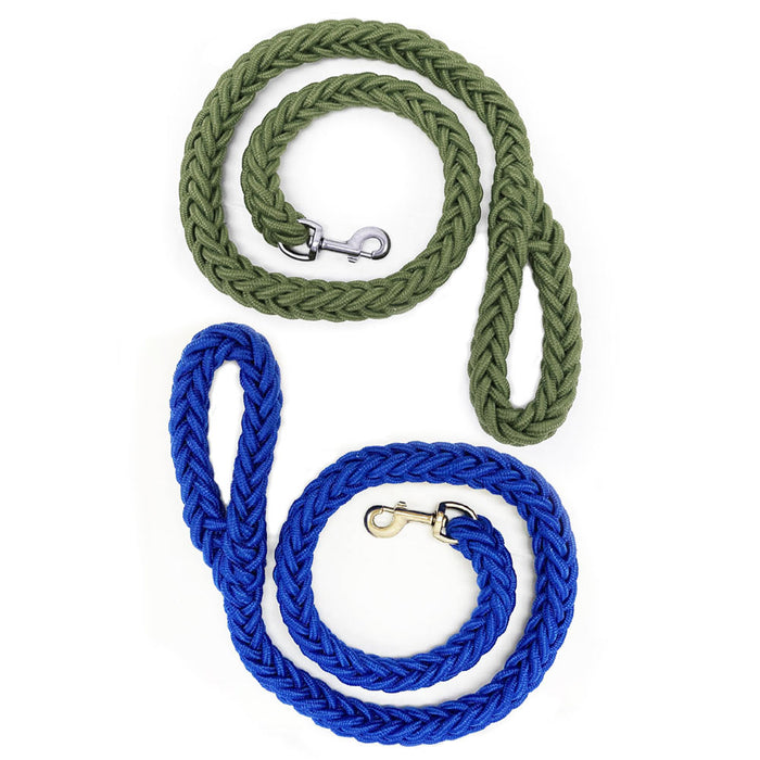 2 Pack Braided Dog Leash Comfortable Handle Heavy Duty Rope Large Dogs Training