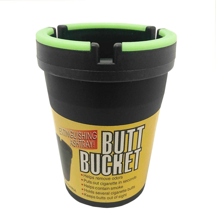 2 Pack Glow In The Dark Self Extinguishing Butt Bucket Portable Car Cup Holder