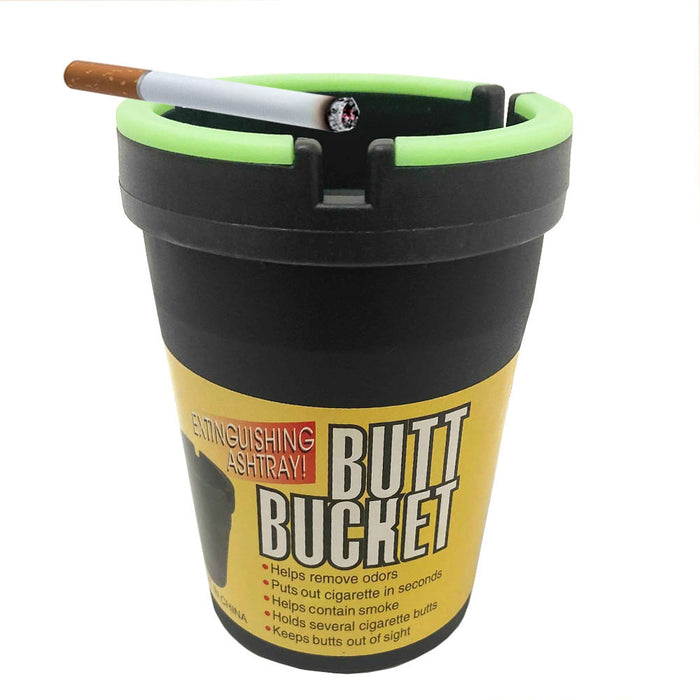 2 Pack Glow In The Dark Self Extinguishing Butt Bucket Portable Car Cup Holder