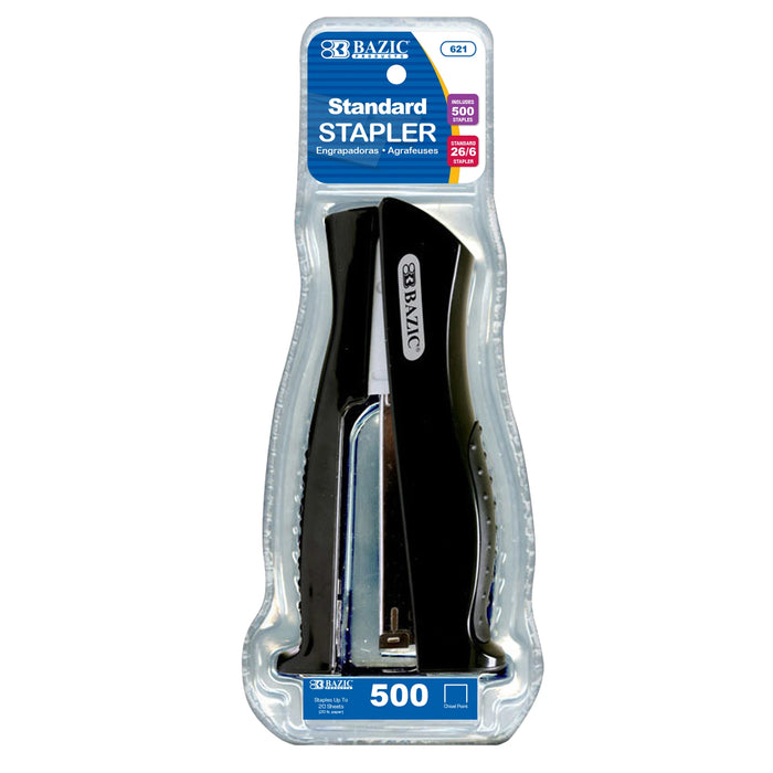 1 BAZIC Stand Up Stapler 500ct Refill Staples Handheld Office Desktop Standard