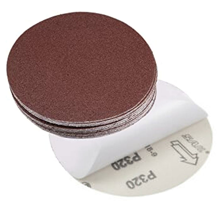 50 X 6" Sanding Disc Sandpaper 320 Grit PSA Sticky Back Pads Grinding Sand Paper