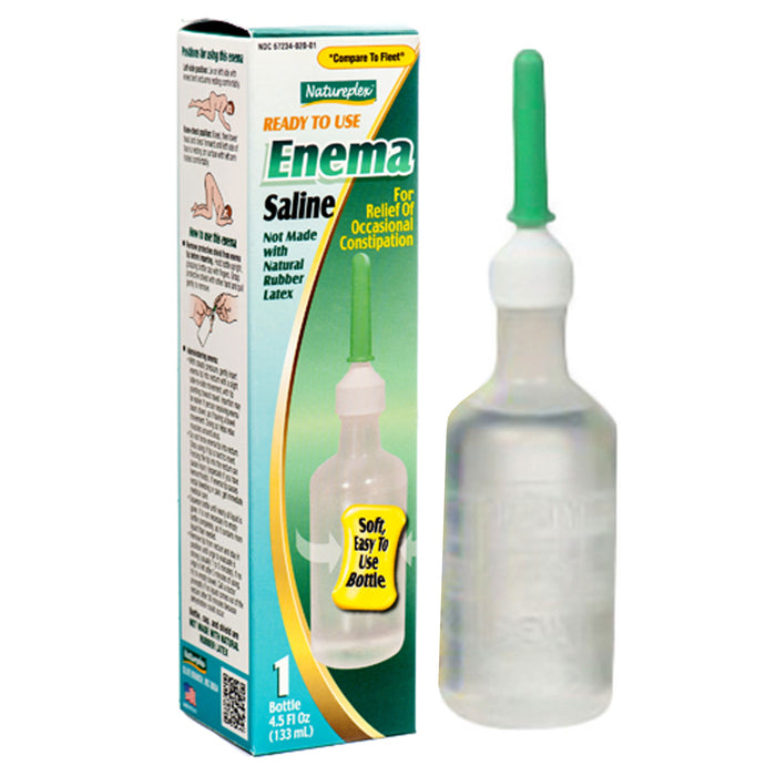 4 Pc Laxative Saline Enema Constipation Relief Stool Softener 4.5 OZ Latex Free