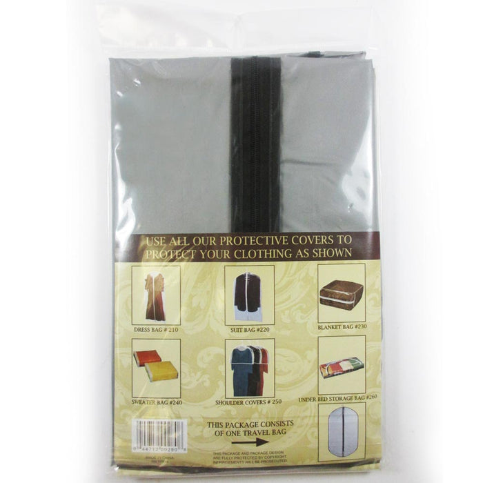 12 Pc Hanging Garment Bags for Storage Travel Suit Dress Shirt Coat Grey 40 Inch