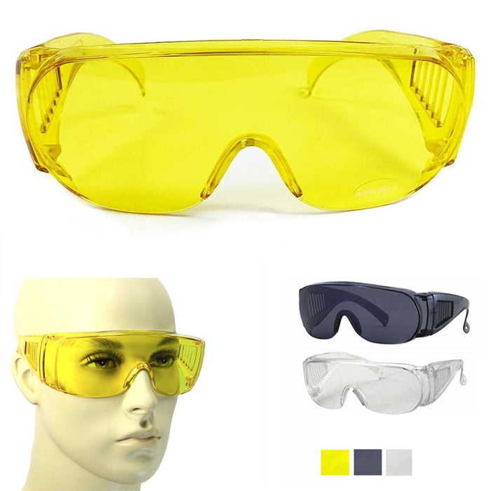 3 Pc Large Fit Over Sunglasses Safety Cover All Lens UV Protection Glasses Asst