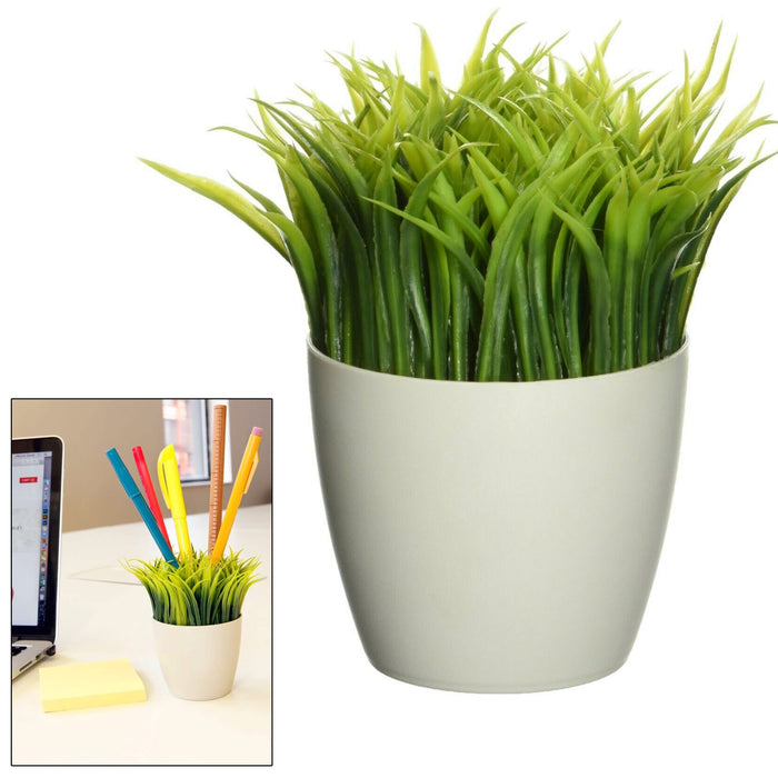 Kikkerland Gras Potted Pen Pencil Holder Stand Office Desktop Desk Cup Accessory