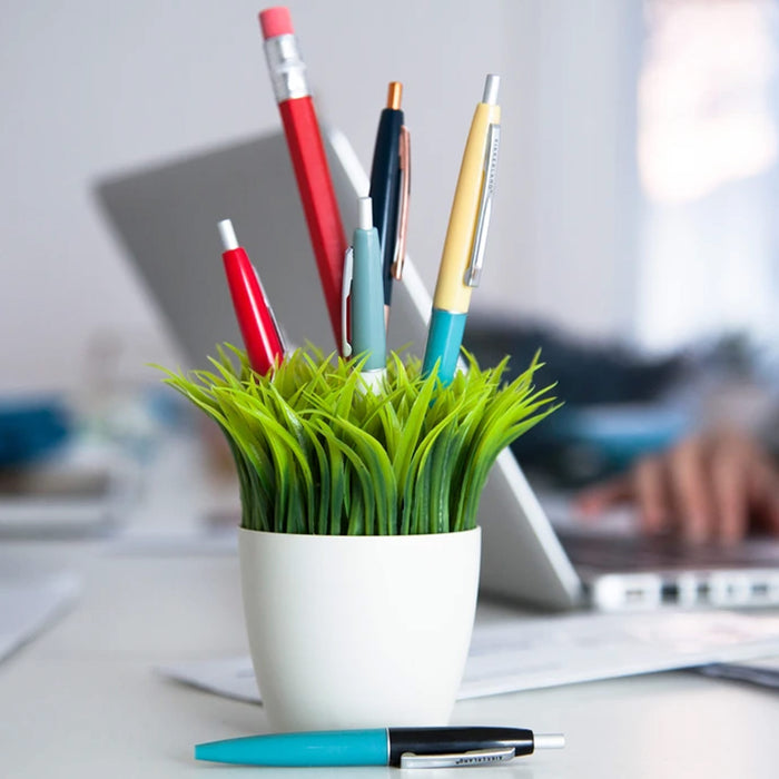 Kikkerland Gras Potted Pen Pencil Holder Stand Office Desktop Desk Cup Accessory