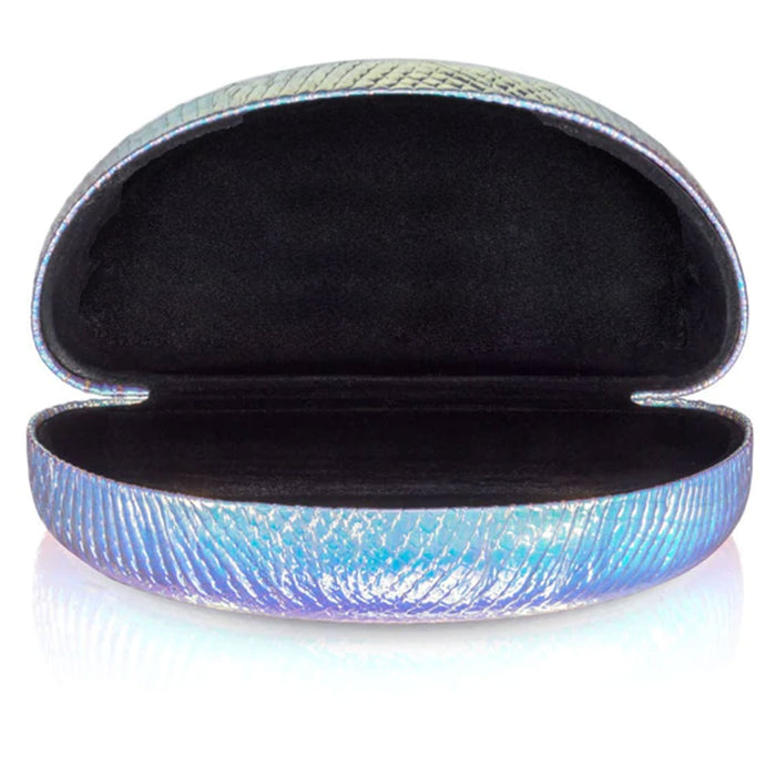 1 PC Large Hard Sunglasses Case Iridescent Holographic Mermaid Glasses Clam Shell