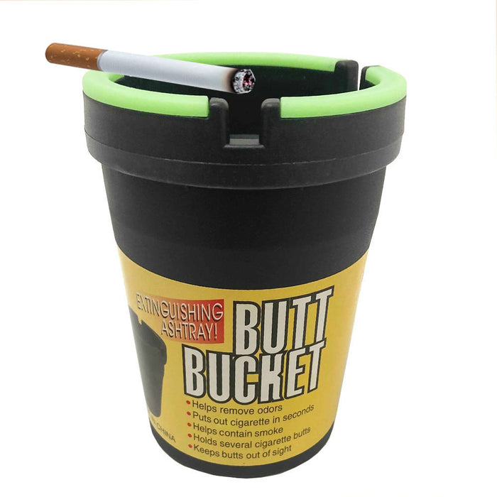 2 Glow Top Butt Bucket Car Ashtray Odor Remover Glow In The Dark Cups