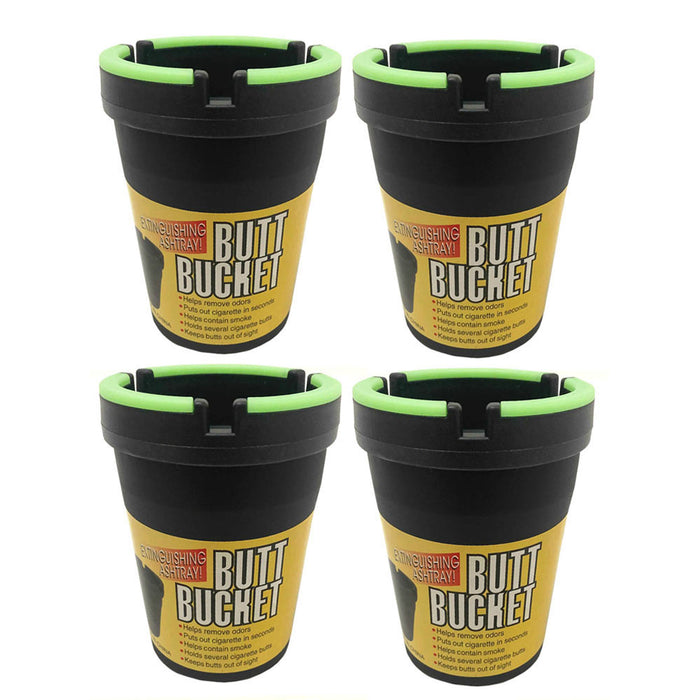 4 Pack Glow in Dark Butt Bucket Self Extinguishing Cup Car Holder Portable Home