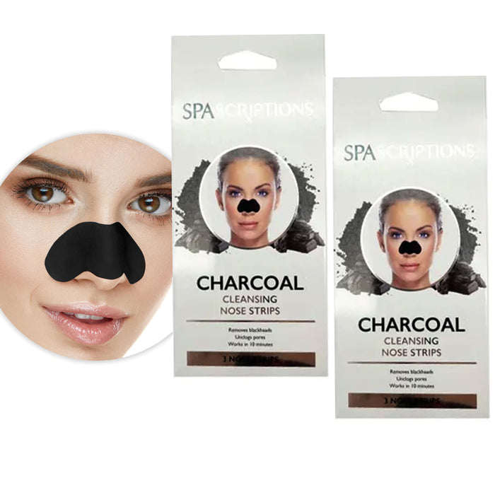 6 Pc Charcoal Deep Cleansing Nose Pore Strips Removes Blackheads Face Peel Acne