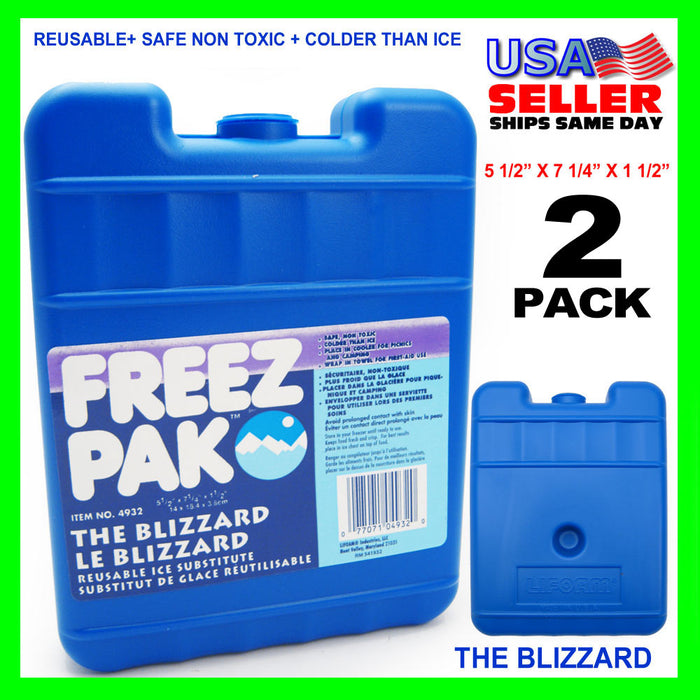 2 Blizzard Reusable Cold Ice Gel Compress Pack Instant Pain Cool Therapy Camping