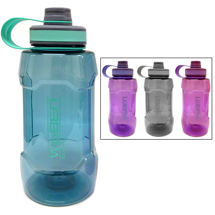 1 Large Sports Water Bottle 1500mL Wide Plastic Bike Bicycle Travel Kanteen 50oz