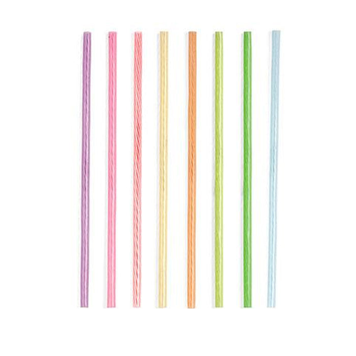 96 Pc Kikkerland Reusable Straws Rainbow 8" Food Safe Birthday Party Supplies