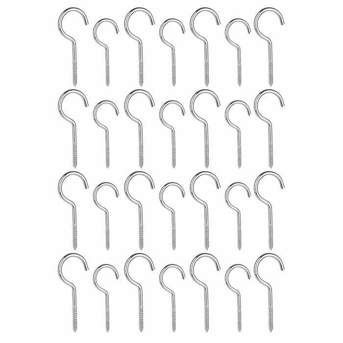 28 Pc 2.5" And 3" Steel Ceiling Hooks Mount Cup Hook Screw In Wall Hanger Holder