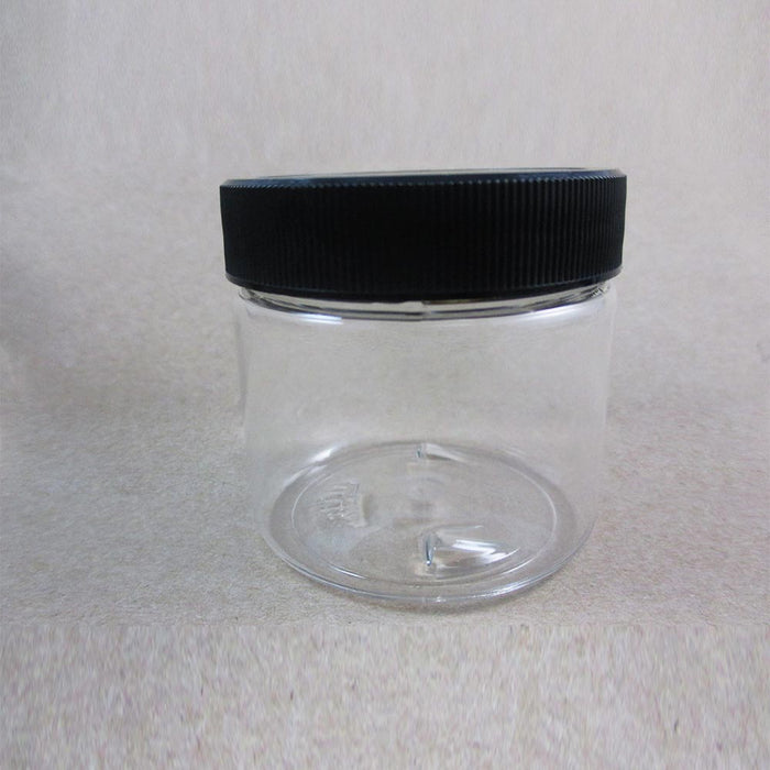 24 PET Plastic 2 Oz Empty Clear Containers Cosmetic Jar Cap Creams Makeup Travel