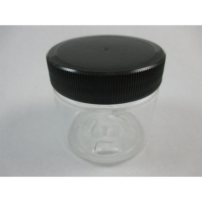 2 Pet Clear Plastic Jar 2 Oz Cream Container Pot Silver Lid Cap Cosmetic Travel