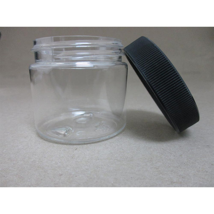12 PET Plastic 2 Oz Empty Clear Containers Cosmetic Jar Cap Creams Makeup Travel