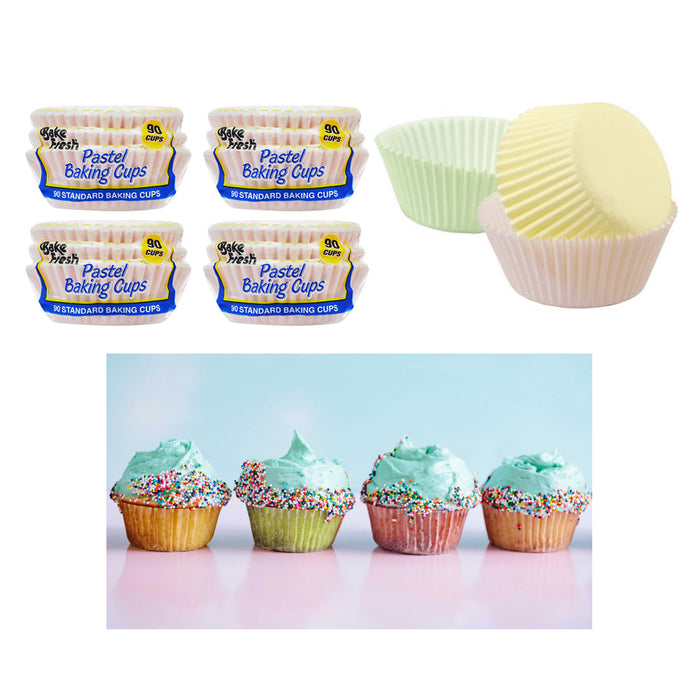 360 Pc Baking Cups Cupcake Liners Colorful Fluted Paper Muffin Candy Cookie Mold
