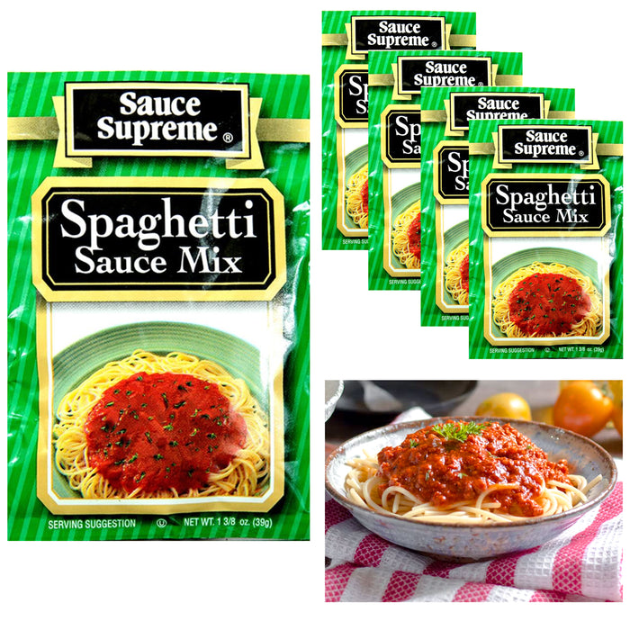 5 X Traditional Spaghetti Sauce Supreme Mix Seasoning Packet Tomato Pasta Flavor