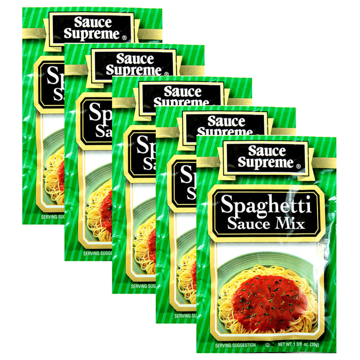 5 X Traditional Spaghetti Sauce Supreme Mix Seasoning Packet Tomato Pasta Flavor
