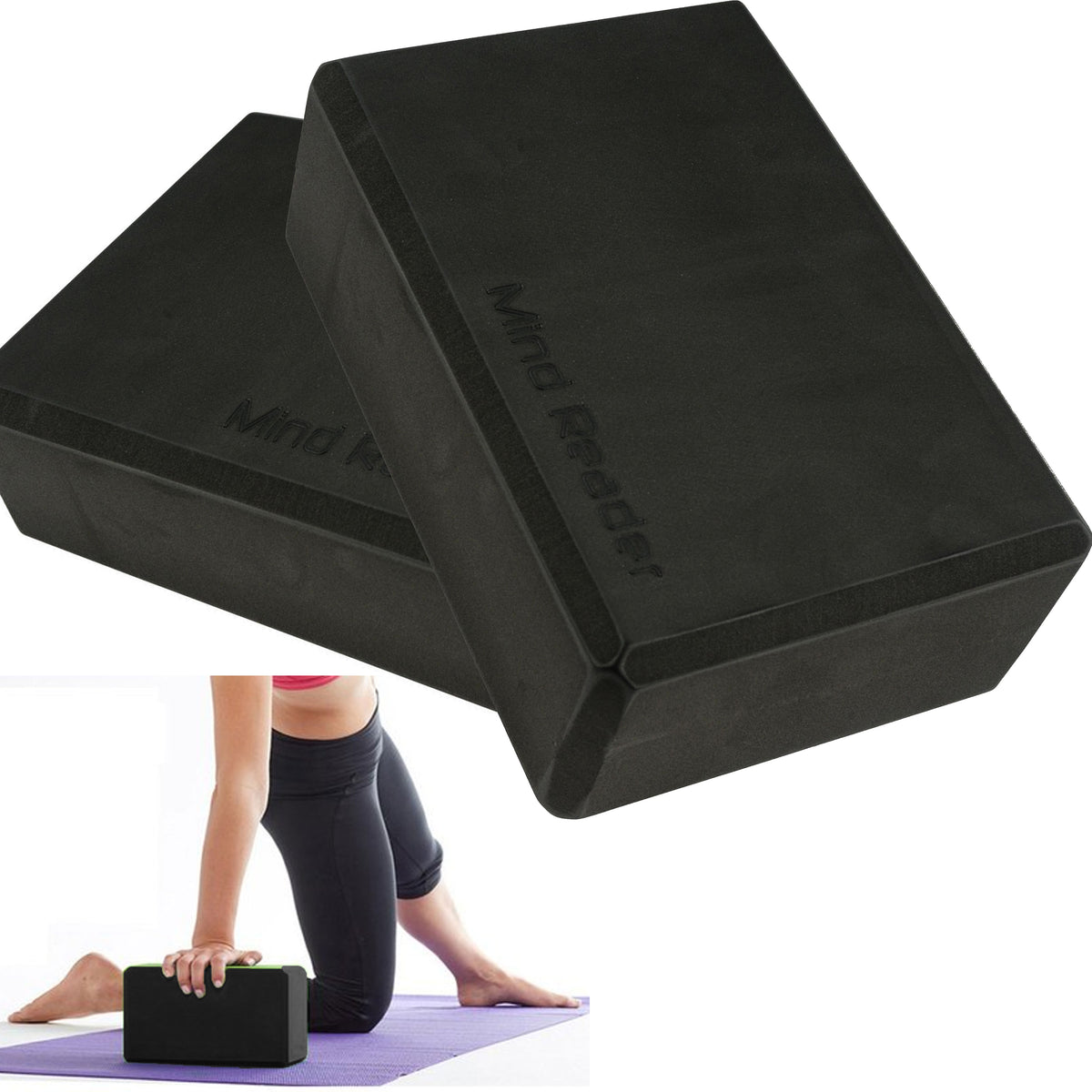 2 Pc Yoga Block Set Eva Foam Brick Balance Stretching Support