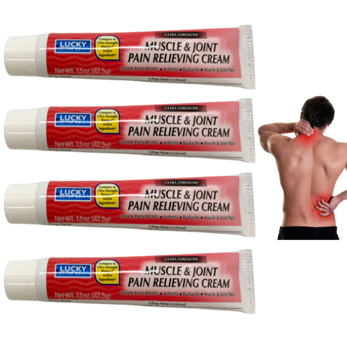 4 PC Muscle Joints Rapid Pain Relief Cream Rub Ache Menthol Analgesic Ointment, Red