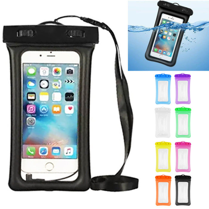 2 Pc Waterproof Pouch Floating Phone Case Underwater Cell Dry Bag
