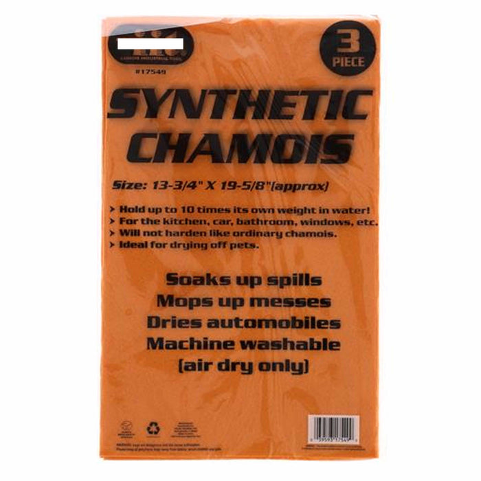 3 Pk Synthetic Chamois Premium Absorbent Cleaning Towel Drying Car Detail Large