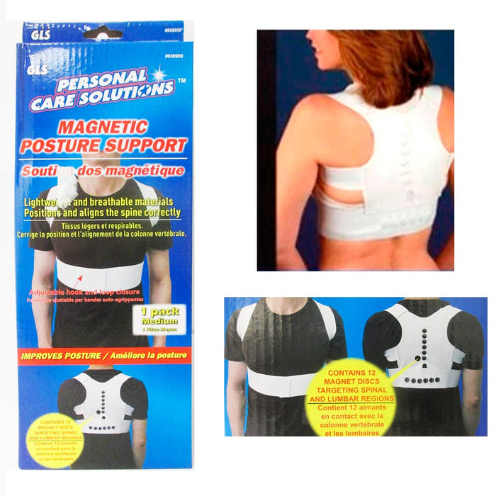 Magnetic Posture Support Corrector Brace Therapy Comfort Shoulder Back Relief M