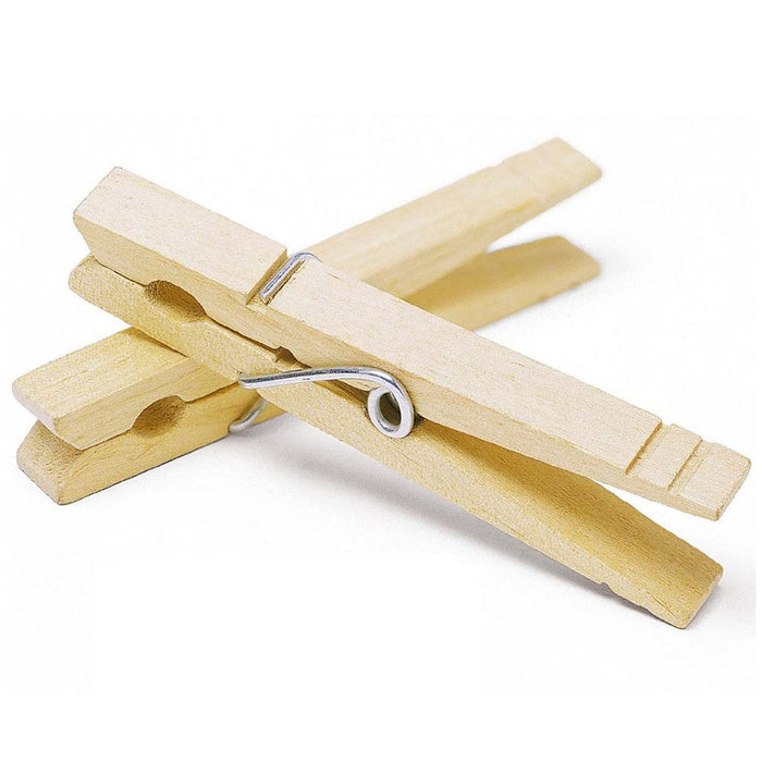 50 Wood Wooden 2 3/4" Inch Large Spring Clothespins Laundry Clothes Pins Crafts