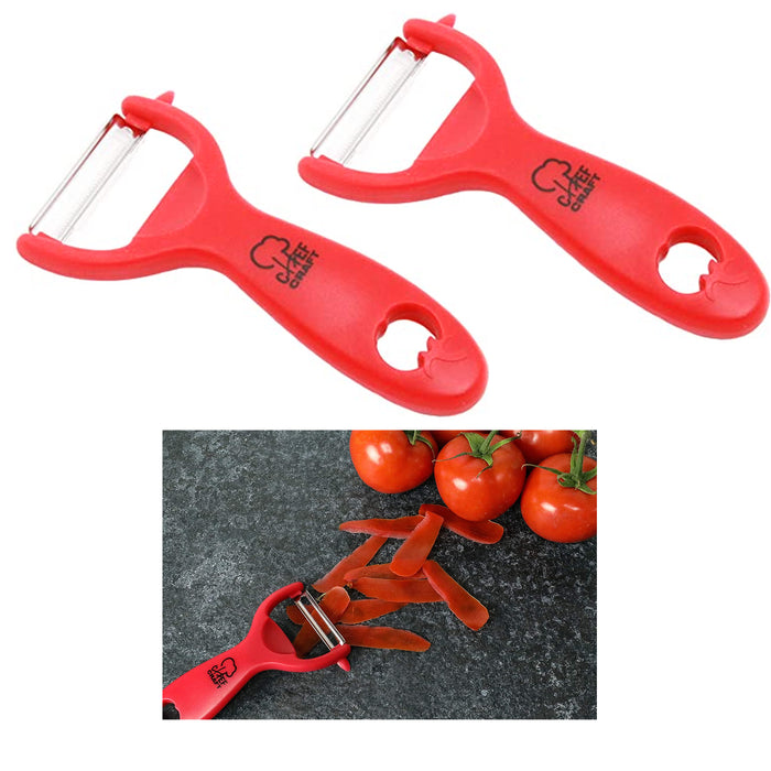 2 x Tomato Kiwi Peeler Stainless Steel Scaler Vegetable Cutter Shaver Slicer