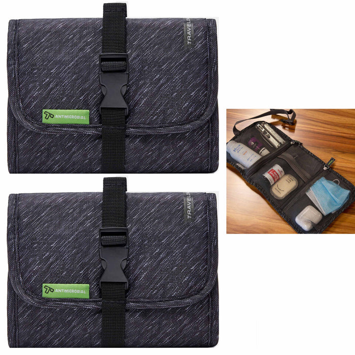 2 Pc Travelon Multipurpose Organizer Toiletry Utility Bag Antimicrobial Pouch