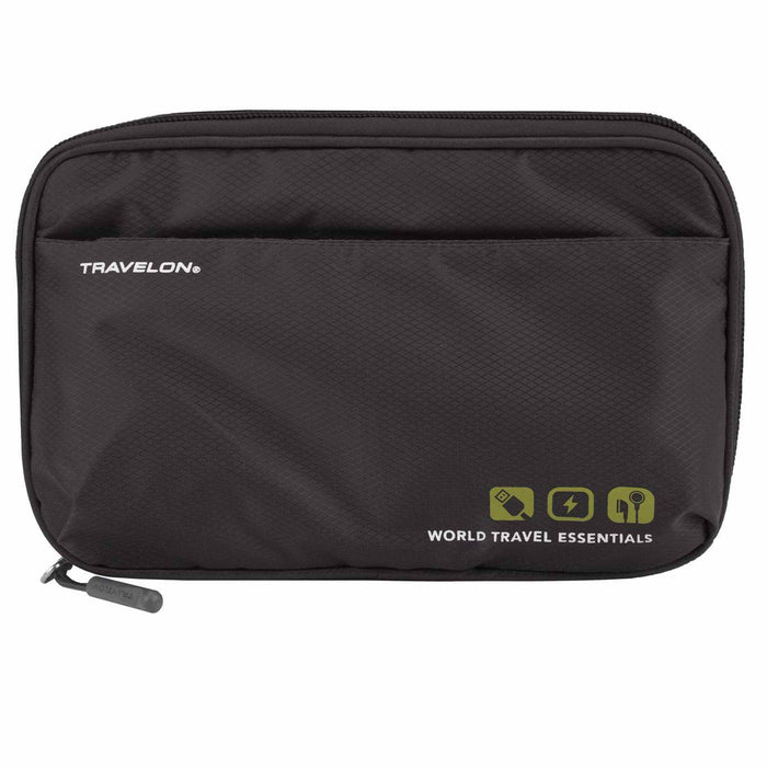 1 Travelon Tech Accessory Organizer Electronic Cable Charger Cord Case Pouch Bag
