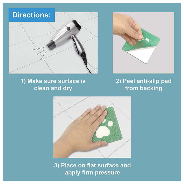 6 Bath Tub Anti-slip Square Non Skid Adhesive Pads Shower Sticker Applique Tread