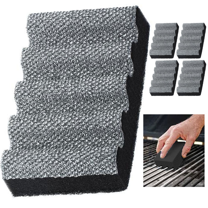 5 Restaurant Grade Griddle Cleaning Pads Sponge Scouring Metal Grill Heavy Duty