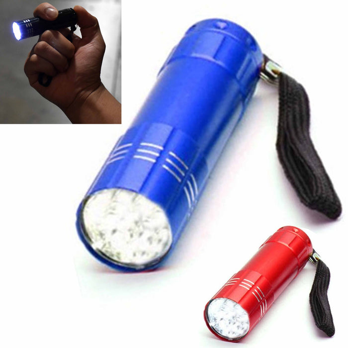 1 Super Bright LED Flashlight Battery Powered Torch Lamp Heavy Duty Flash Light