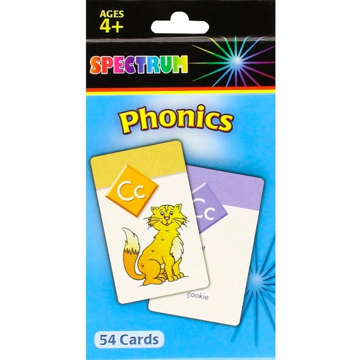 NEW 54 Phonics Flash Cards Preschool Pre-K Toddler Kindergarten Ages 4+