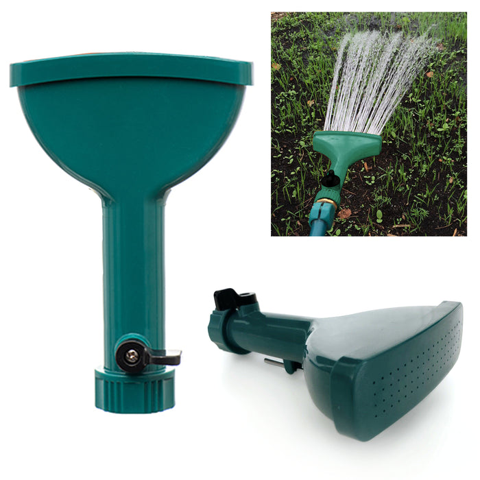Garden Hose Fan Spray Water Nozzle Sprinkler Spike Adjustable Valve Plastic