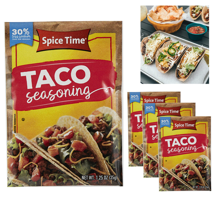 3 Pack Taco Seasoning Mix Chili Spice 1.25 oz Meat Beef Turkey Taco Condimento