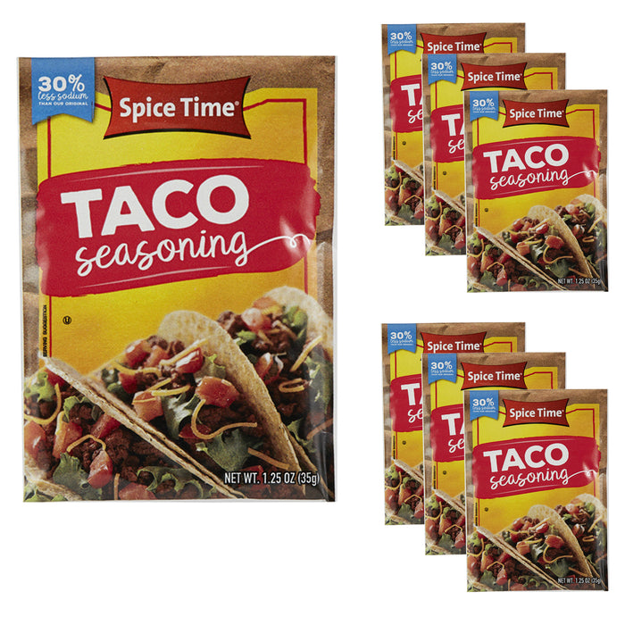 6 Spice Time Premium Quality Taco Seasoning Mix Spices Season Meat Beef Turkey