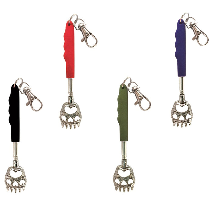 1 Pc Mini Bear Claw Back Scratcher Keychain Telescopic Metal Extendable Massager