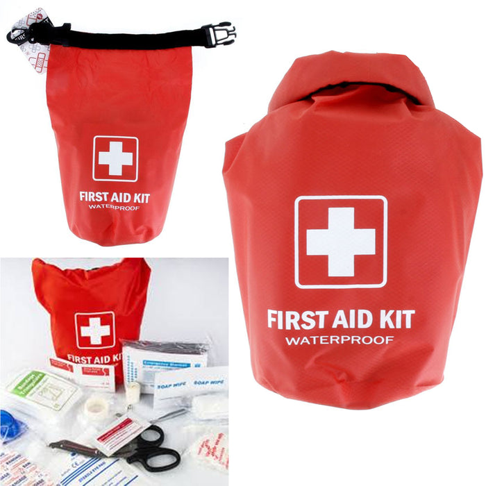 100 Pc First Aid Kit Premium Medical Supplies Emergency Bag Waterproof Dry Sack