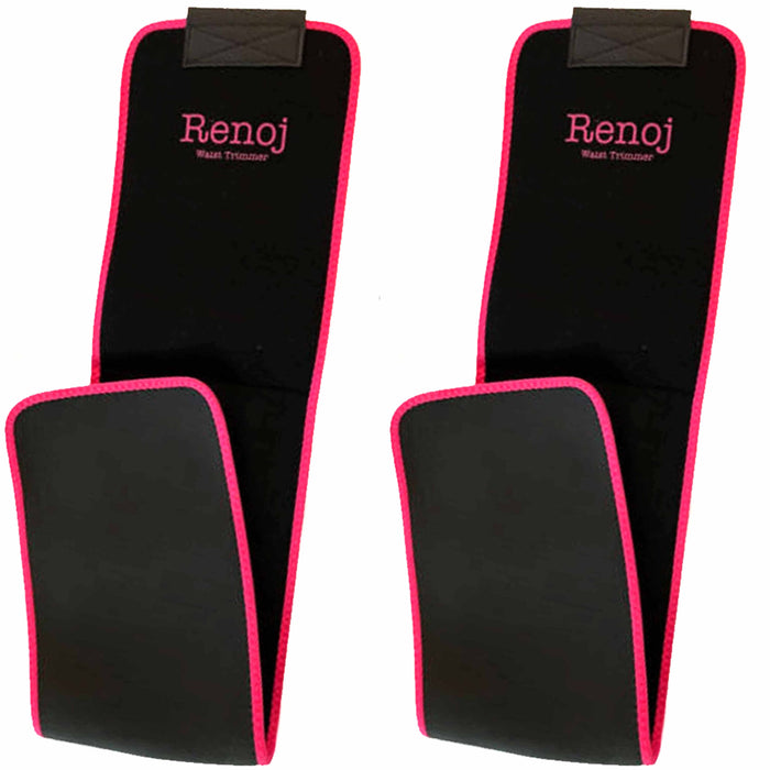 2 Large Waist Trimmer Weight Loss Sauna Trainer Wrap Belt Sweat Stomach Shaper